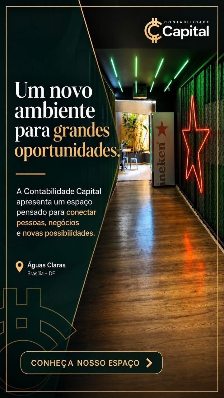 Um novo ambiente para grandes oportunidades — espaço de atendimento da Contabilidade Capital em Águas Claras